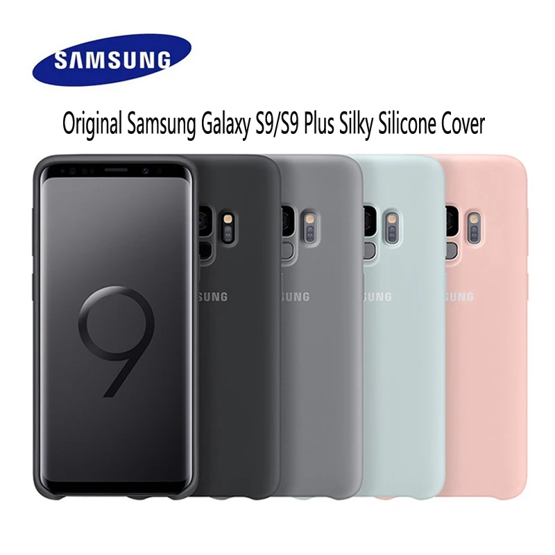 

Original Samsung Galaxy S9/S9 Plus S9+ Silky Silicone Cover Soft-Touch Finish Back Protective Case For S9/S9plus 5.8/6.2 Inch
