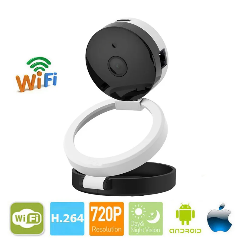 

1.0MP Mini IP Camera Wifi Camera 720P IR Night Vision Wireless Camera Two-way Audio Mobile Free APP Remote