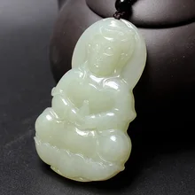 Натуральный карго Синьцзян нефритовый белый yu подвеска maitreya женское ожерелье yu кулон смех Будда Кулон верность сертификата