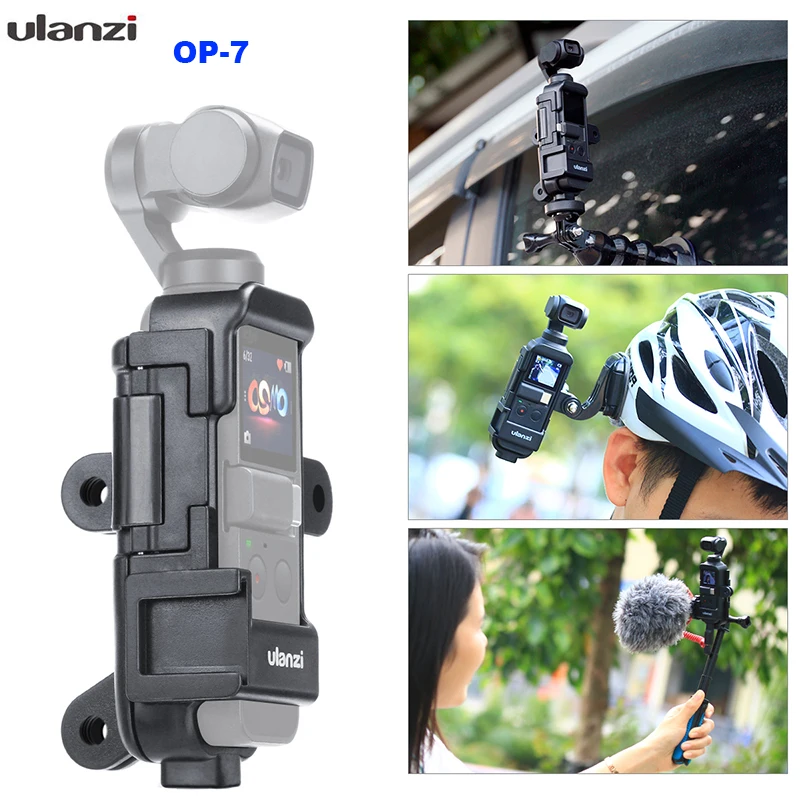 

ULANZI OP-7 Vlog Extended Housing Case for DJI Osmo Pocket Cage with Cold Shoe Mount for Microphone/Motovlog VS Osmo Action