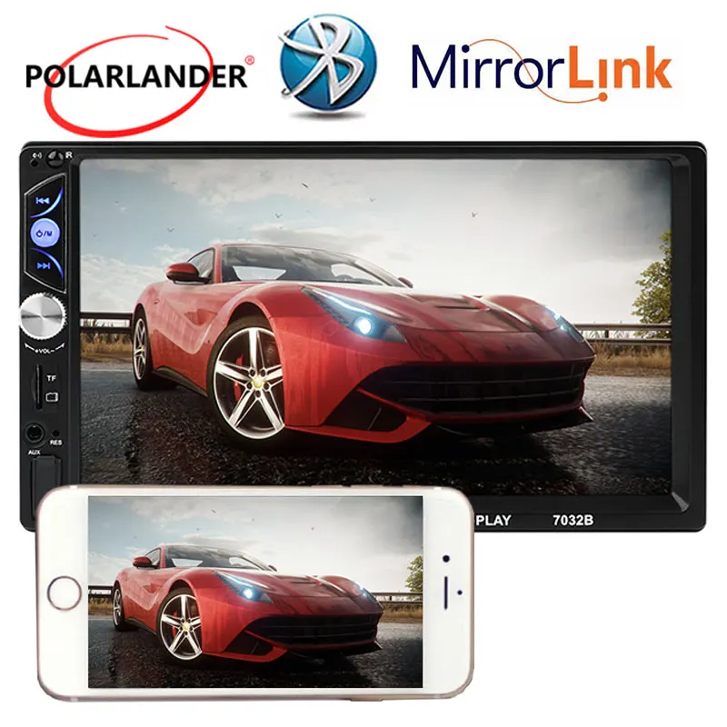 Стерео MP5 плеер 2DIN USB/AUX/FM/SD Bluetooth 7 дюймовый HD зеркальный экран Android зеркальное
