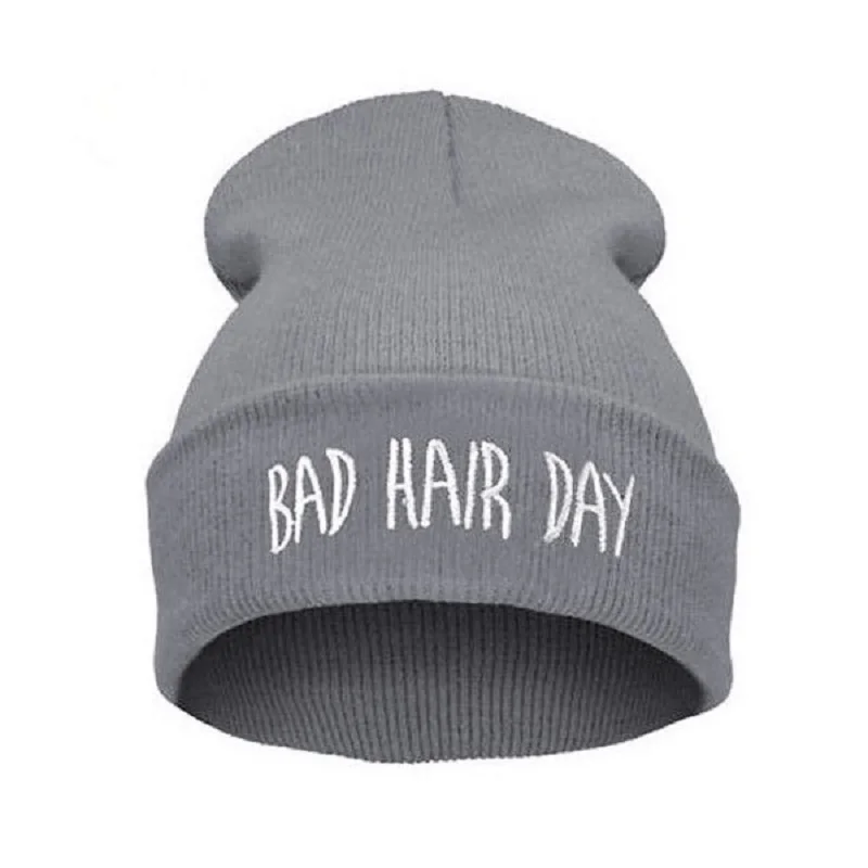 Горячая мода новые зимние BAD HAIR день вязаные шапочки хип-хоп Уличная шапка теплые вязаные Skullies капот шапки для мужчин и женщин Bone Gorros
