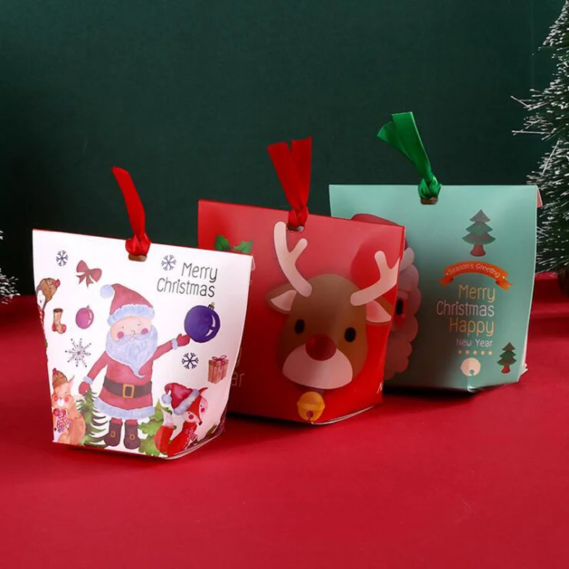 

Korean Style Candy Box Creative Elk/Santa Claus Christmas Decorations for Home Christmas Party Supplies Chocolate Gift Box 20pcs