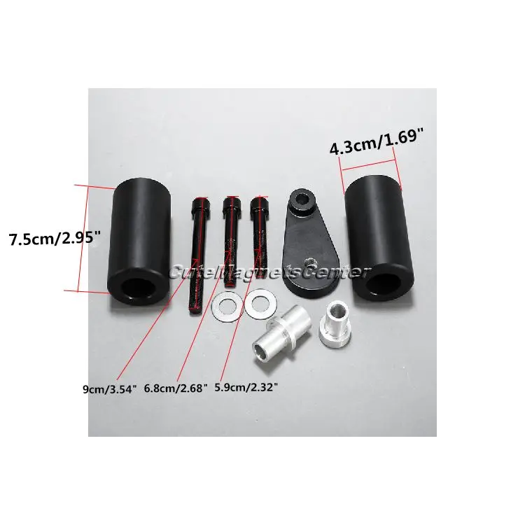 Black Frame Slider Crash Protector for 2003-2005 Yamaha YZF-R6 2006-2009 YZF R6S