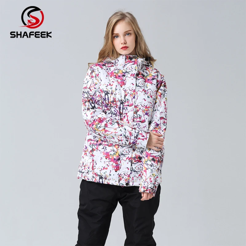 

SHAFEEK Winter Ski suit Women High Quality Ski Jacket +Pants Snow Warm Waterproof Windproof Skiing Snowboarding Female Ski Suits