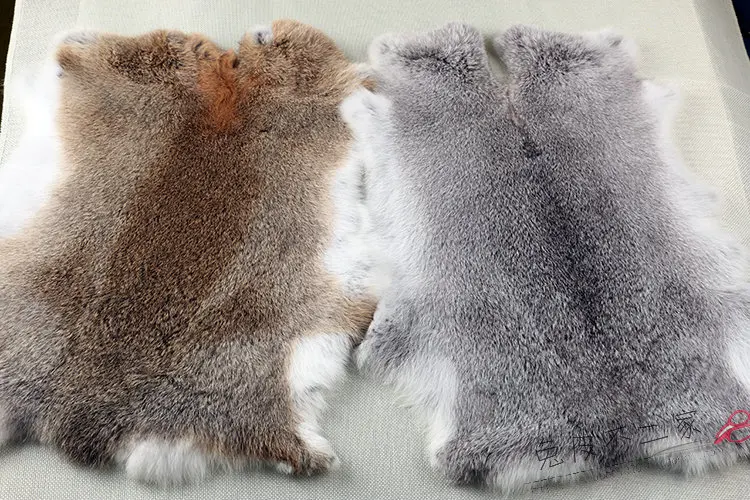 

Rabbit skin tanned pelt high quality DIY material for craft fur raw white rabbit hide raw material