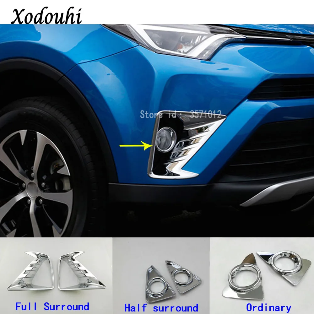 For Toyota RAV4 2016 2017 2018 car body head front fog light lamp frame
