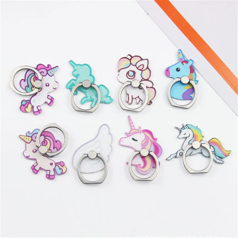 

UVR Mobile Phone Stand Holder Unicorn Wing Finger Ring Mobile Smartphone Holder Stand For iPhone Xiaomi Huawei All Phone