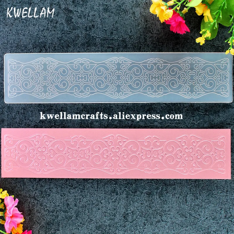 KWELLAM Flowers Lace Plastic Embossing Folders for Card Making Scrapbooking and Other Paper Crafts