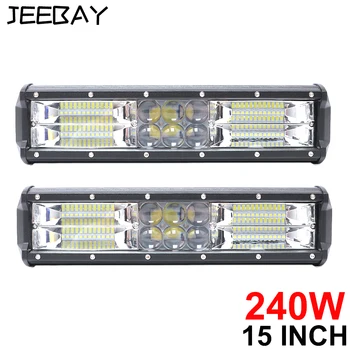 

240W Led Work Light 12V Led Beams Led Bar Offroad 4x4 Car Off Road Led Spot Light Car SUV Accessories Boat Pick Up UTV ATV
