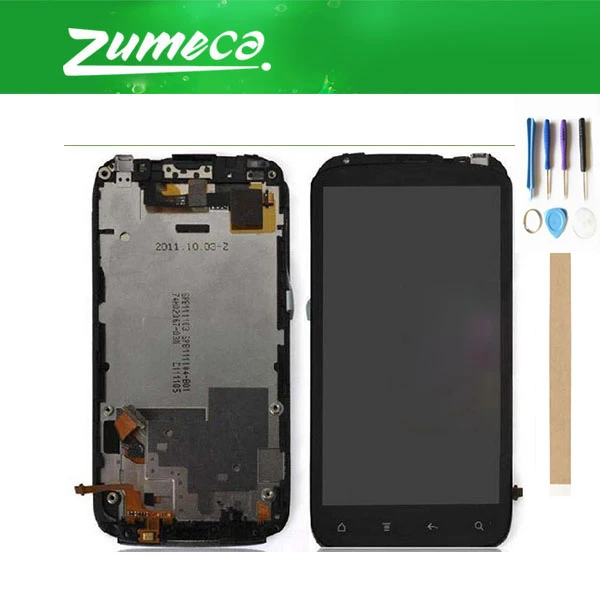 

With/Without Frame High Quality For HTC Sensation 4G Z710e G14 LCD Display Screen+Touch Screen Digitizer Black Color+Tape&Tool