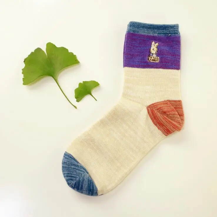 Японский стиль, harajuku, модные носки в горошек для женщин, Kawaii Peter Rabbit Skarpetki Calzini, полосатые носки в горошек, милые - Цвет: Style 7