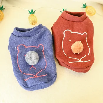 

Cute Bear Dog Cat Pet Jacket Coat Winter Warm Fleece Dog Puppy Vest shirt Clothing For Pet Chihuahua Pitbull Dog Clothes