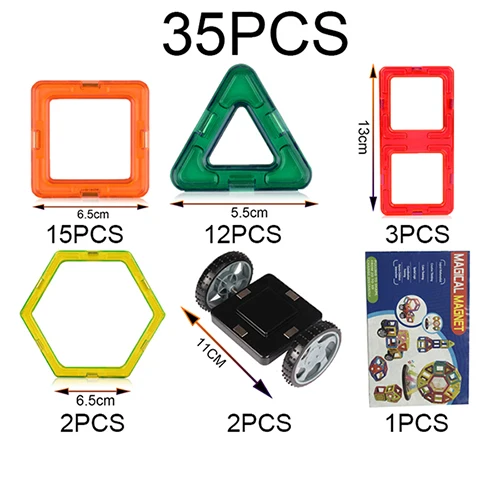 Магнитные блоки большого размера, строительные игрушки для детей, Магнитный конструктор, модель, магнит "сделай сам", игрушки, подарки для детей, для мальчиков - Цвет: Многоцветный