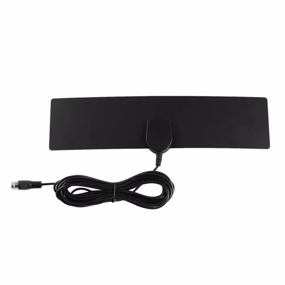 Flat Indoor HD Signal Amplifier Digital TV Antenna HDTV 50 Miles Range VHF UHF Easy To Install Slim Build High Performance 13ft 