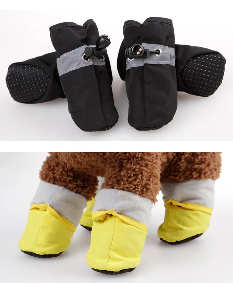 4Pcs set Pet Dogs Shoes Spring Summer Rain Waterproof Boots Socks Rubber Anti-slip Shoes For Big Small Dogs Puppy Cats Footwear (9)