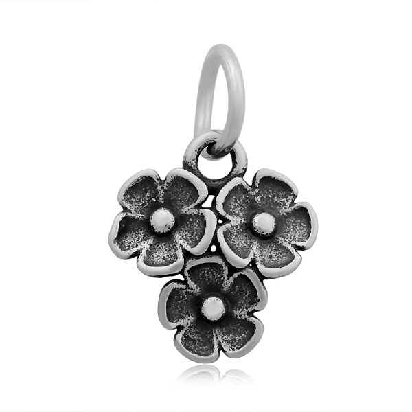 Stainless Steel Pendants 2016 New 316L Flower Blacken Flat Round 11*20mm Hole Approx 1mm*7mm Sold By Pc | Украшения и аксессуары
