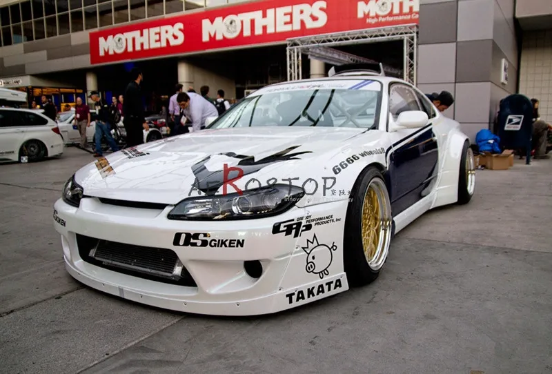 S15 Сильвия ROCKET BUNNY RB широкие аэродинамические стиль переднее крыло FRP