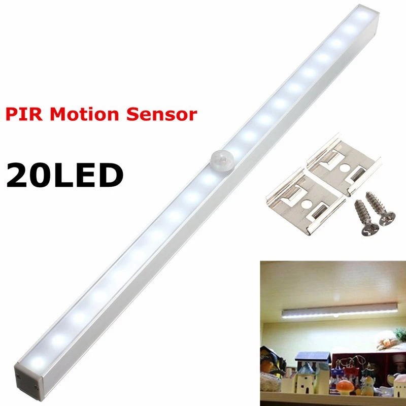 

Battery Power 1.4W 20 LED 45Lm Wireless PIR Motion Sensor Cabinet Drawer Light Closet Cabinet Lamp Night Light LED Light