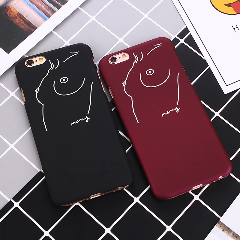 Goede PAPAJA Leuke Cartoon Abstract Art Lijnen Telefoon Case Voor iphone X Case voor iphone 6 6 S 7 8 Plus Ultral dunne Hard PC Vrouwen ontwerp