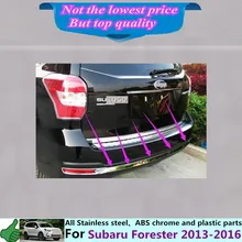 For Su6aru Forester 2013 2014 2015 2016 Car body cover protection Bumper stainless steel trim rear back tail bottom Around 1pcs