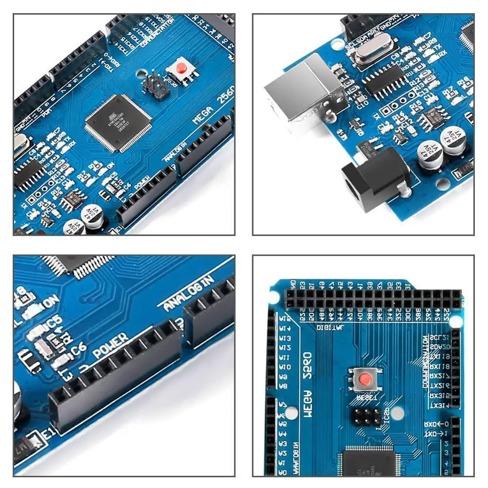 Плата MEGA 2560 R3 ATmega2560 ATMEGA16U2 с USB кабелем для Arduino|Аксессуары демонстрационных