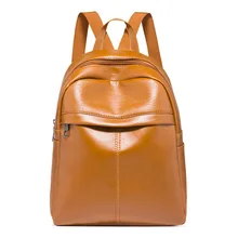 PU women backpack travel or school small shoulder bag black brown