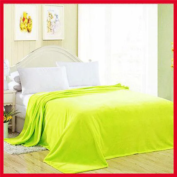 150*200 см/180*200 см однотонное фланелевое одеяло для дивана/постельных принадлежностей, покрывало, воздушный дорожный плед, ковер, мягкая флисовая зимняя простыня - Цвет: Green