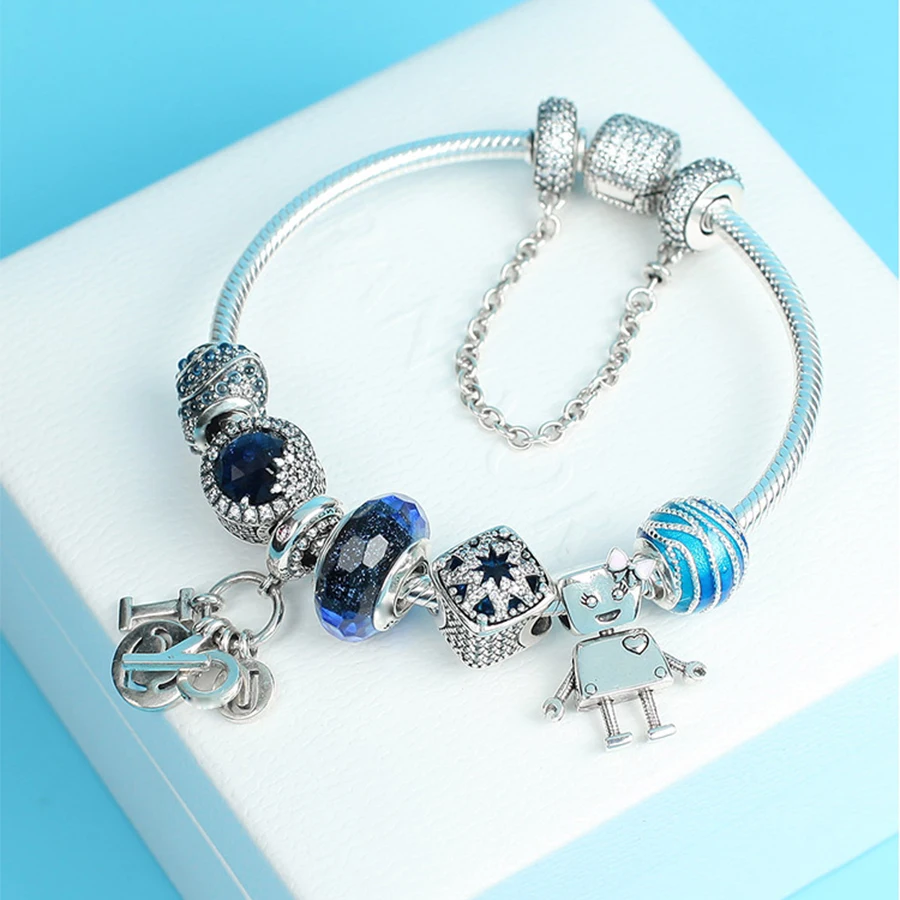 

Kristie 100% Ocean Silver Heart Stearin 925 New Brand 1:1 Genuine Pulse Conjure Love Bracelet Charm And Friends Theme