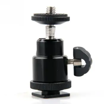 

For Camera Tripod LED Light Flash Bracket Holder Mount 1/4 Hot Shoe Adapter Cradle Ball Head with Lock