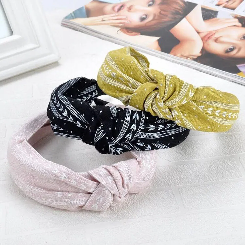 

Fashion Bow Knot soft Hairband Women Hair Head Hoop Simple Sweet Girls comfortable Hair Headband L50/0108