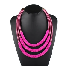 Claire jin ручной работы небольшой шарик чокер бохо колье Короткое женское ожерелье s Мода ручной плетение воротник Этнические украшения