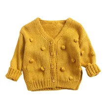 От 1 до 3 лет свитер для маленьких девочек детский зимний пуховый свитер кардиган, куртка кардиган для девочек, кардиган для девочек,# T30