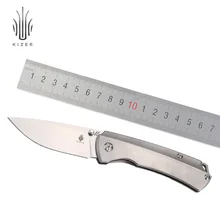 Kizer titanium edc knife hunting top brands survival knives high quality pocket knife for edc hand