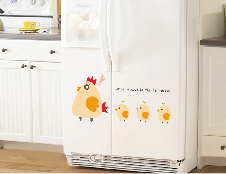 Colorful Chicken Cartoon Wall Sticker undefined