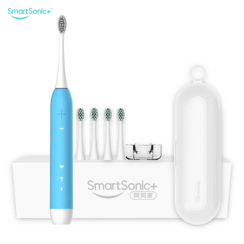 

SmartSonic+ Electric Toothbrush,Travel Box,Wireless Rechargeable,5 Toothbrushes Head Replacements ,DuPont, Auto Timer, IPX7