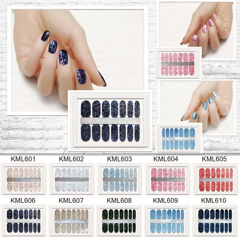 

LADY KINDOM Beauty DIY Nail Patch Self Adhesive Nail Wraps Decals Gradient Color Nail Polish Stickers Waterproof Nail Strips