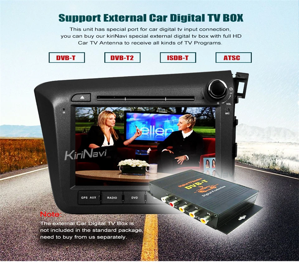 Discount KiriNavi Octa core 4G LET android 7 car multimidia autoradio for Honda Civic navigation gps radio 2012 - 2015 support 4K 4G 11