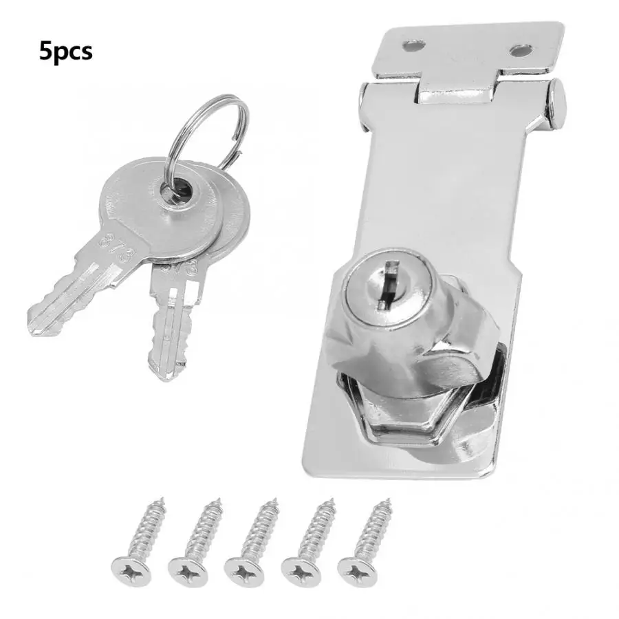 

Key Lock 5pcs Copper Lock Cylinder 3in Stainless Steel Cupboard Drawer Lock with Key Smart Door Lock