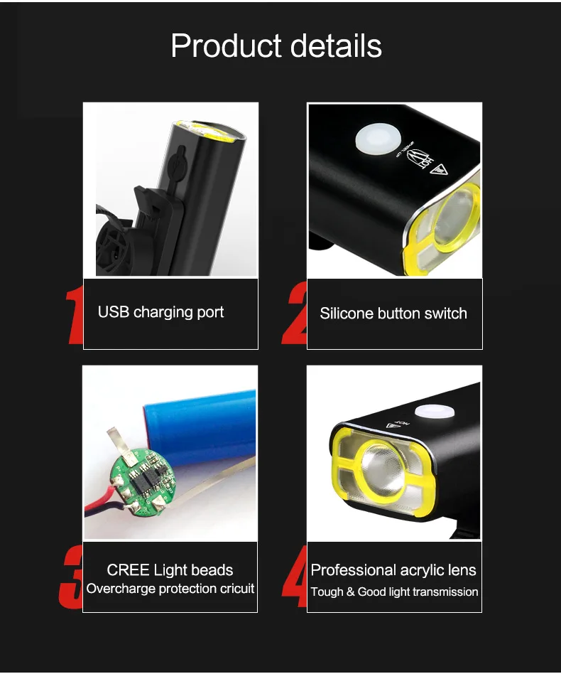 Cheap WHEEL UP 2017 Bicycle Lamp New Arrival Bike Torch MTB Road Usb Chargeable Led Front Light Tail Light Set Taillight Rear Light 16 Cheap WHEEL UP 2017 Bicycle Lamp New Arrival Bike Torch MTB Road Usb Chargeable Led Front Light Tail Light Set Taillight Rear Light 16