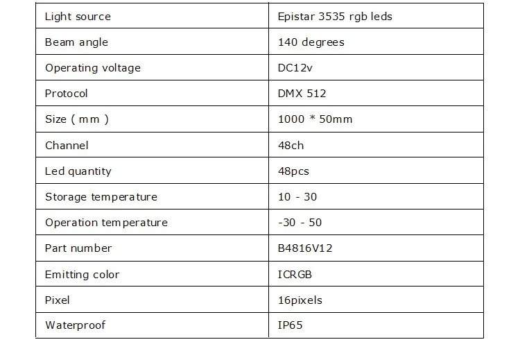 IP65 водонепроницаемый 5-контактный разъем цифровой цветной с 16 точек dmx512 светодиодные трубки