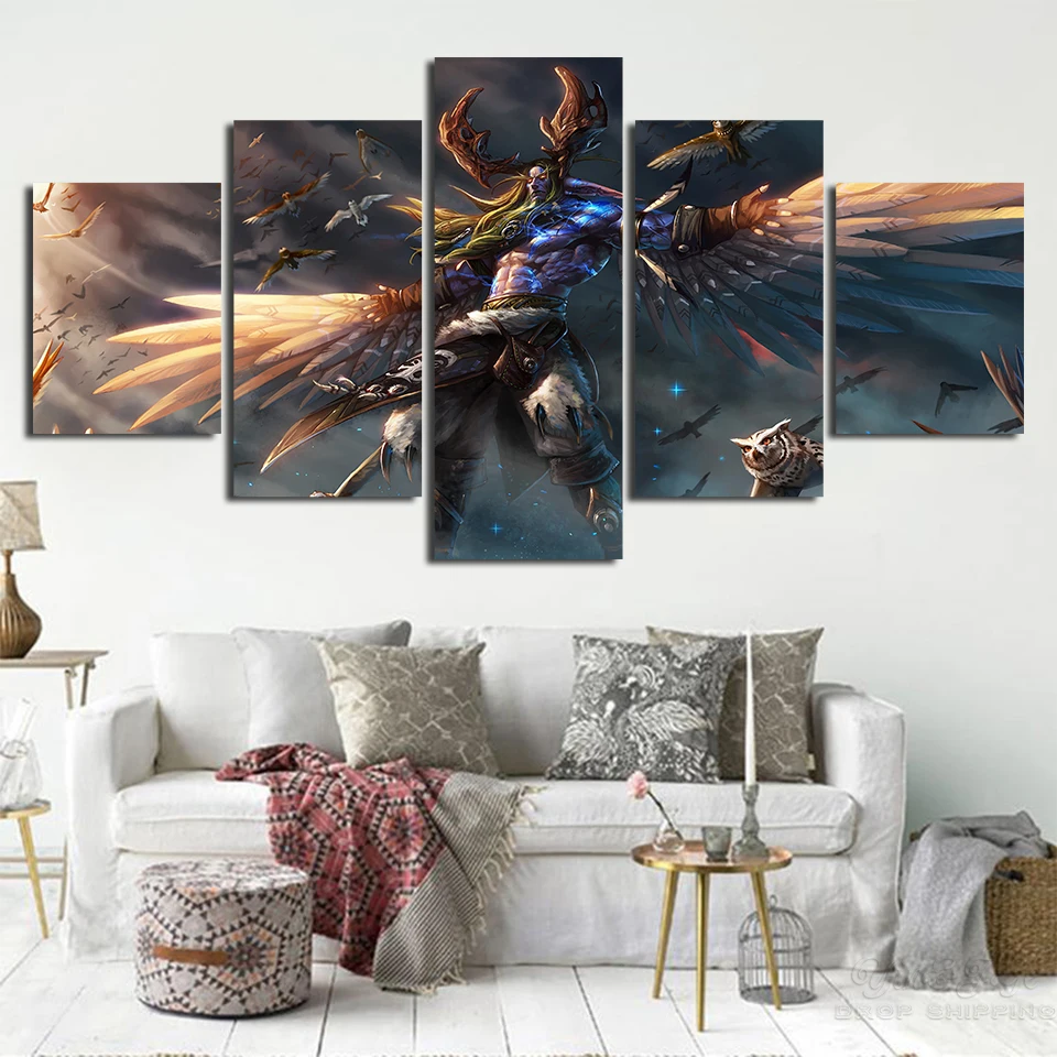 Декорация для настенного искусства Malfurion Stormrage картина 5 шт. игровые постеры
