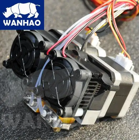 wanhao extruder with two nozzles MK10 extruder for duplicator 4, 4X, 4S