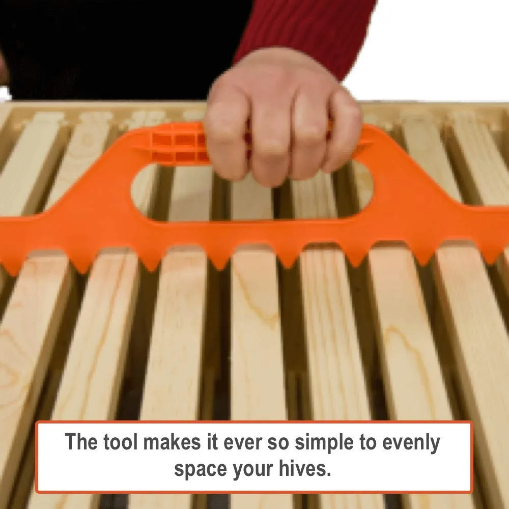 

1Pc Plastic Frame Spacer Bee Hive Frame Spacing Tool Orange 16.14*4.33*1.18 inches plastic Hive Frame Spacer Hot Sale