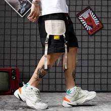 Супер-Горячие большие комбинезоны с карманами, пятицентовые корейские свободные прямые модные шорты для мальчиков