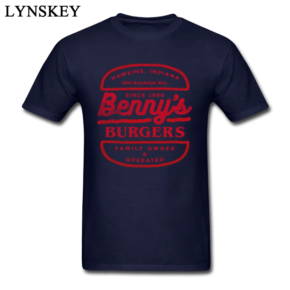 Fashion Printing Tops T Shirt Short Sleeve for Men 100% Cotton Summer/Fall Round Collar T Shirt Custom Tee-Shirt Bennys Burgers Bennys Burgers navy