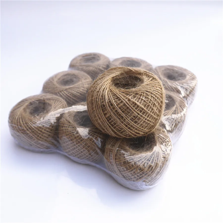 

wholesale Gift Packing Hang Tag String 100m 1mm Cord Jute rope hemp Twine Natural ropes DIY houseline Decor Handmade Accessory