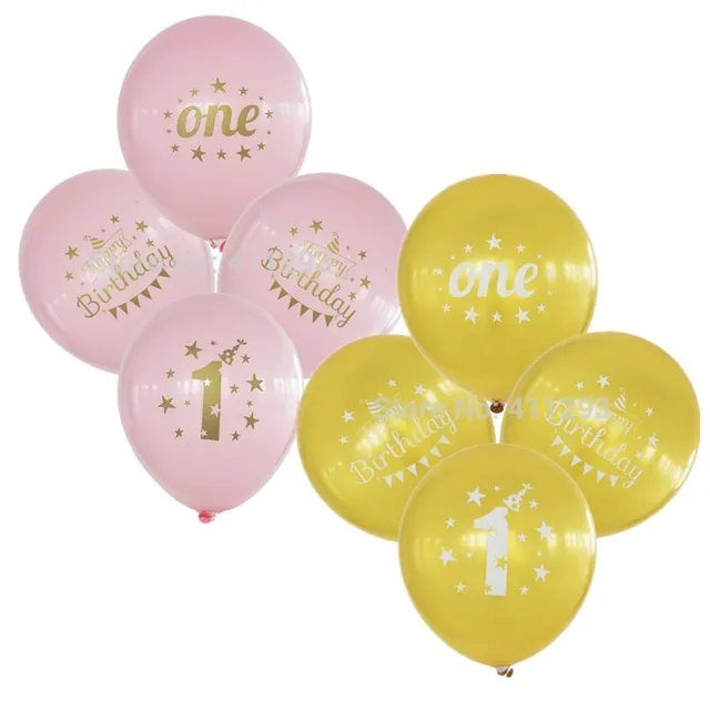 12pcs First Birthday Balloons 1st Birthday Balloon Party Decoration