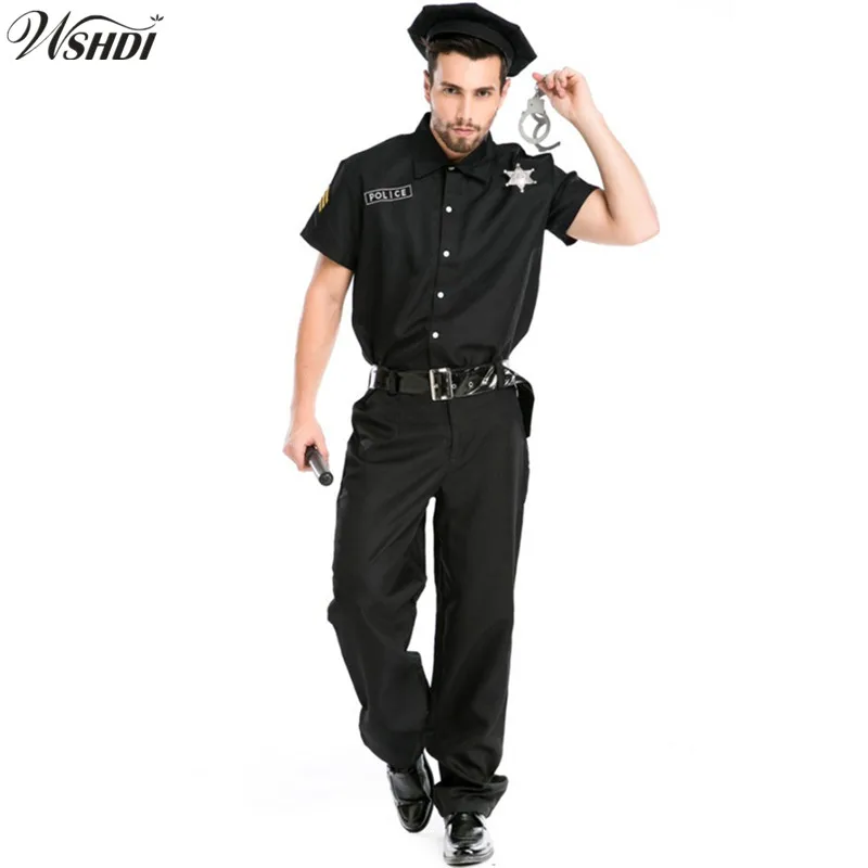 2018 Hot Sale Men Police Costumes Sexy Policeman Costumes Halloween