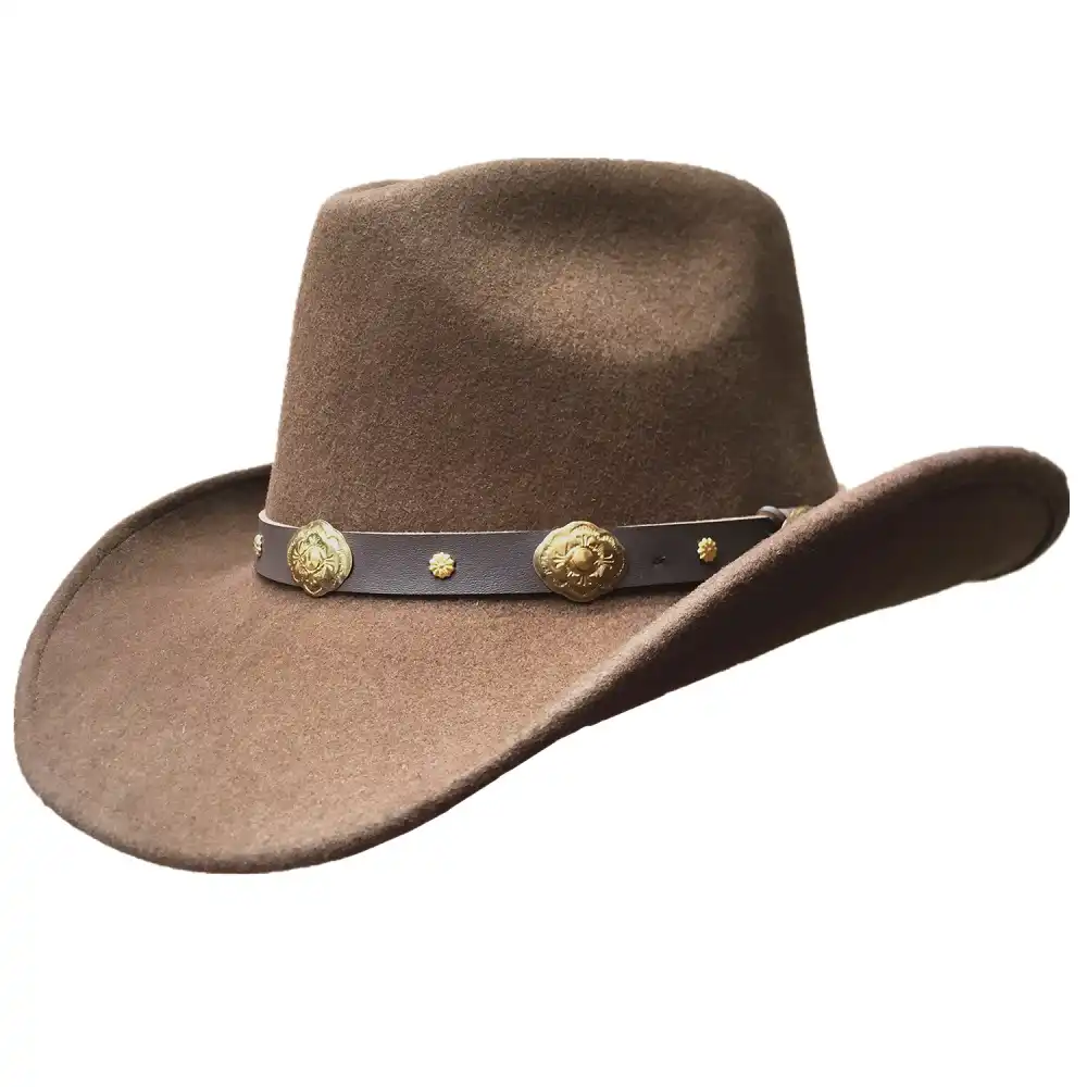 brown felt cowboy hat